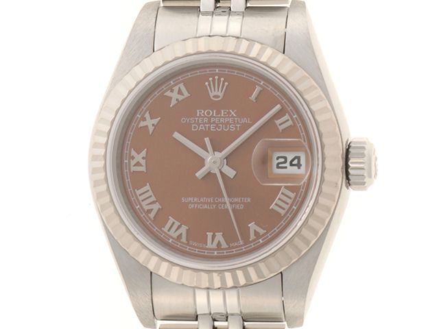 ROLEX ロレックス ウォッチ デイトジャスト 79174 腕時計 ステンレス/K18WG 自動巻き ブラウン文字盤 レディース【中古】471