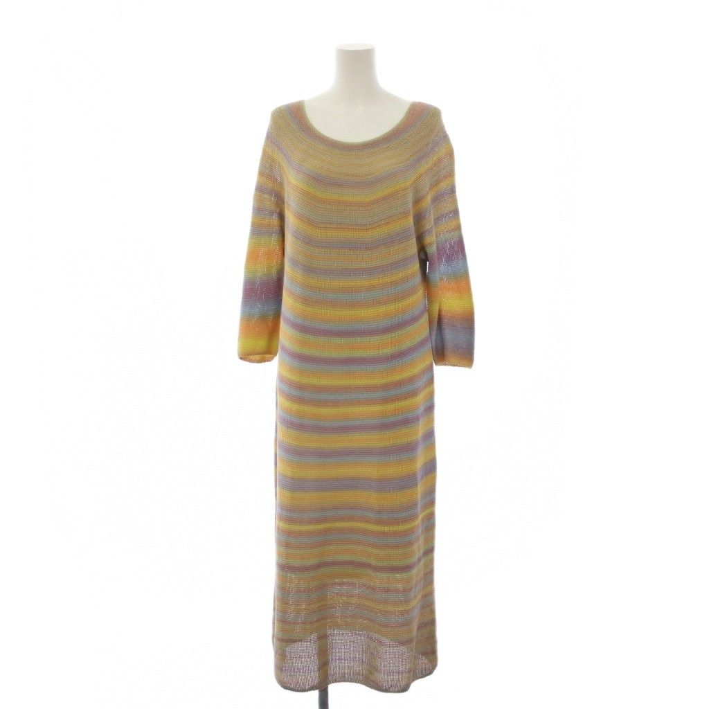 ロンハーマン Ron Herman 23SS ニット ワンピース ロング 七分袖 ペチコート付き F マルチカラー 3710300180 /BM
