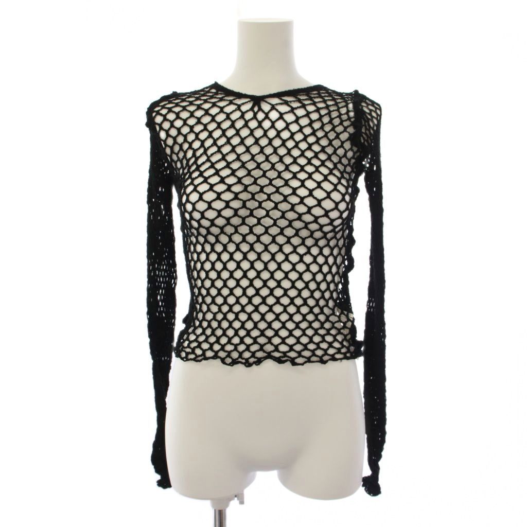 ジュンヤワタナベ JUNYA WATANABE COMME des GARÇONS ニット セーター 長袖 メッシュ ブラック JK-T029 /BM
