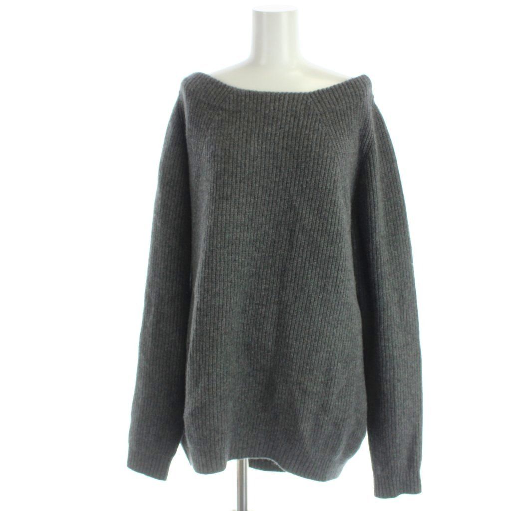 ミューズ ドゥーズィエム クラス MUSE de Deuxieme Classe 21AW OLBIA アゼプルオーバー ニット セーター 長袖 ウール カシミヤ シルク F グレー 21080500429030 /BM