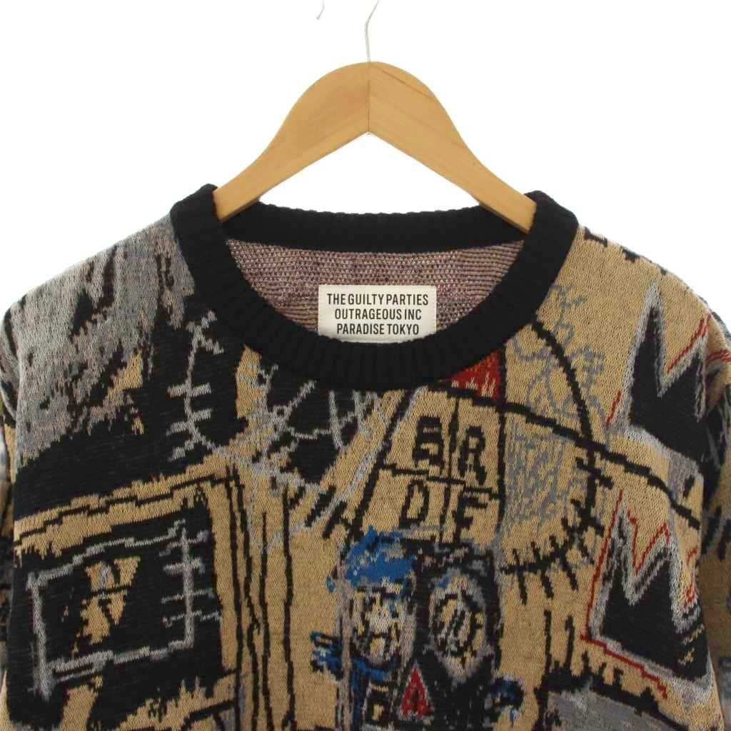 ワコマリア WACKO MARIA × JEAN-MICHEL BASQUIAT ニット セーター 長袖 