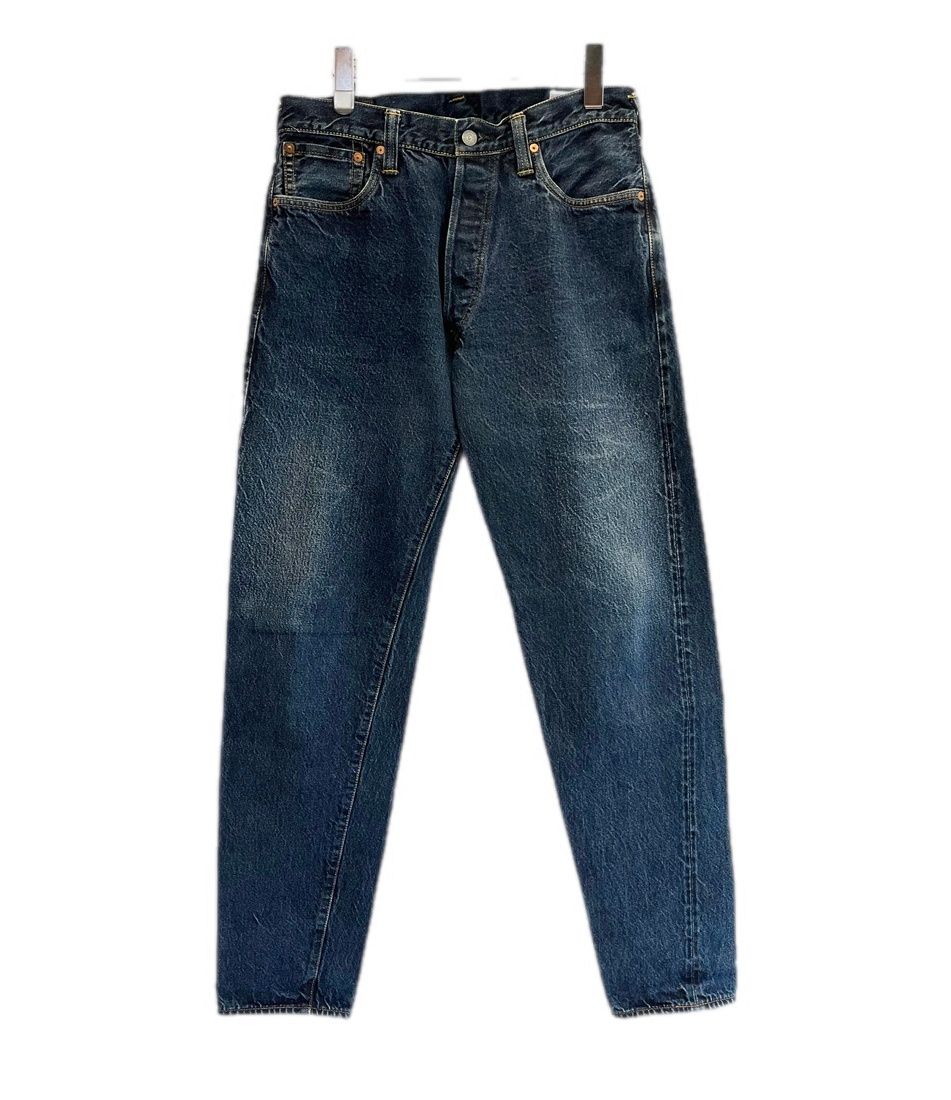 エヴィス EVISU ストレートデニム テーパードデニムパンツ センター