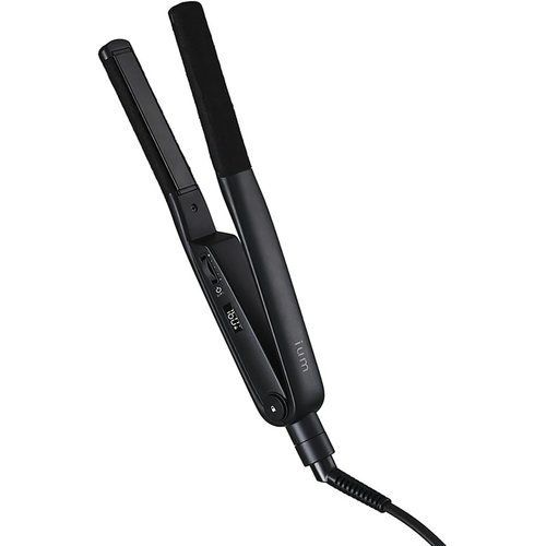 マンダム ium イウム | ヘアアイロン ヘアーアイロン メンズ ミニ コンパクト 15mm 自動電源オフ コテ ナノオイル セラミックコーティング ストレート パーマ カール 小さい 小さめ 小型 スリム 海外対応 持ち運び 傷まない 防止 前髪 温度調節