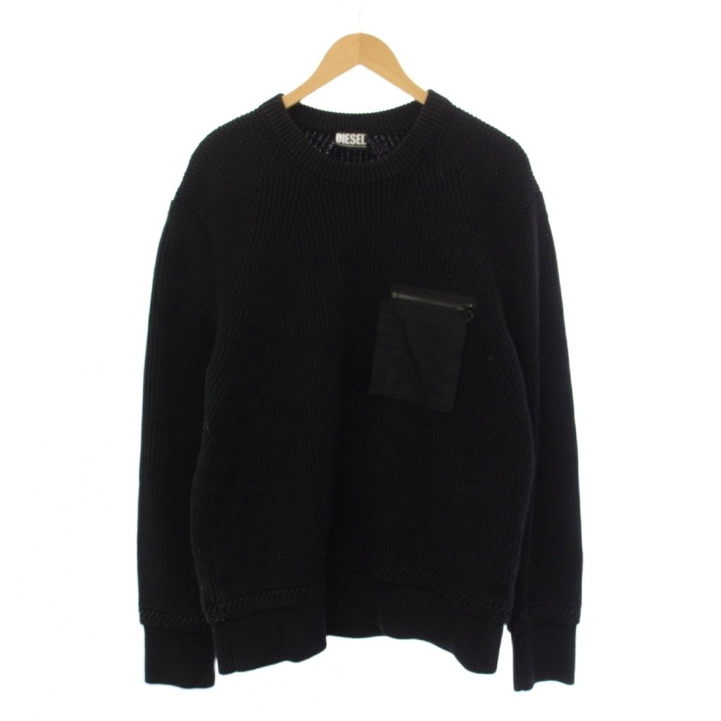 ディーゼル DIESEL Ｋ-NAINE ニット セーター 長袖 クルーネック L 黒 /BM