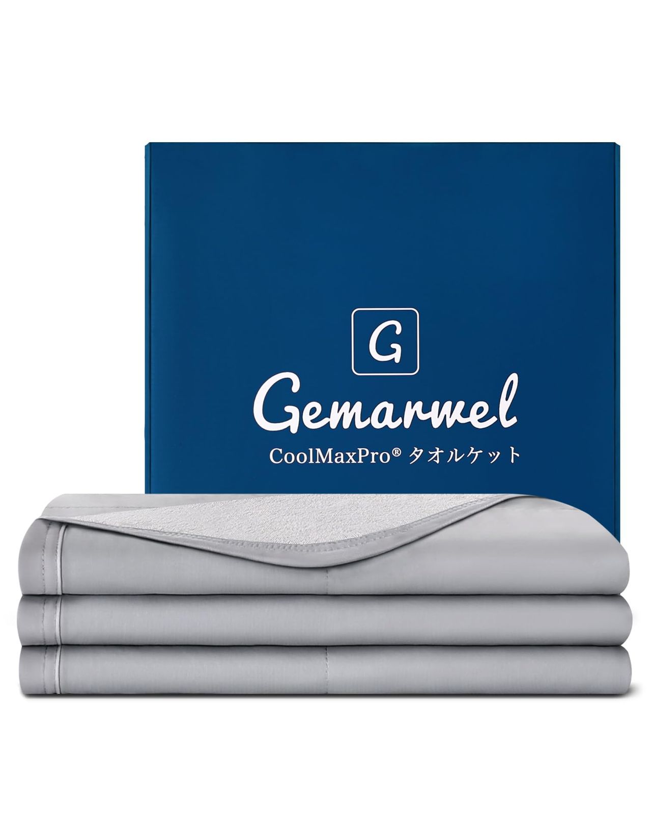 Gemarwel タオルケット ダブル 夏用【極冷 最適な接触冷感素材の配合比率】99%抗菌 防臭 丸洗いOK 両面使える ひんやり ブランケット 冷感ケット 柔らか 軽量 通気 吸湿速乾 180×200cm グレーas