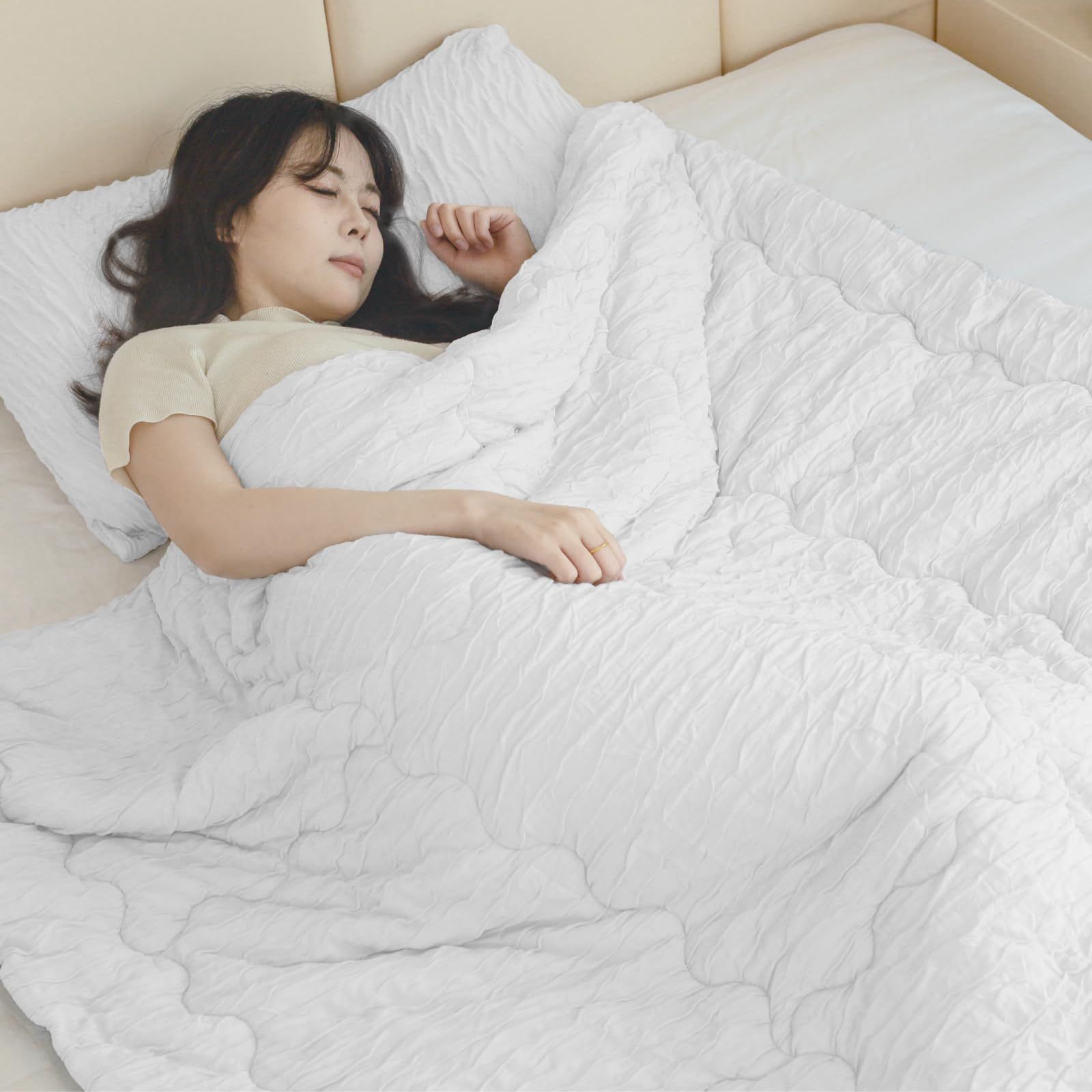 VERILADY 掛け布団 肌掛け布団 オールシーズン とろとろケット 乾燥対策 柔らかな肌触り リバーシブル仕様 ブランケット 掛けふとん タオルケット 接触冷感 もちもち 除湿速乾 抗菌防臭 防ダニ 洗える ひんやり キルティング加工 二層構造 柔らかas