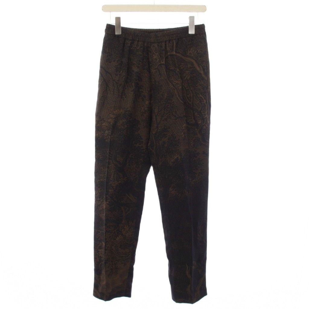 ドリスヴァンノッテン DRIES VAN NOTEN イージーパンツ 総柄 44 黒 茶 2164844 /BM