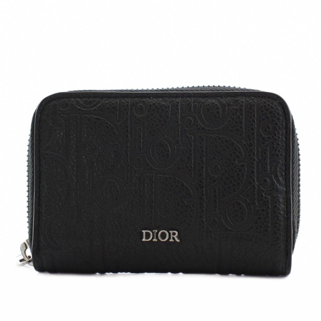 ディオール Dior オブリークグラビティレザーコインケース 小銭入れ ロゴ 黒 ブラック 2ESBC316FLG /AN10 ■OH