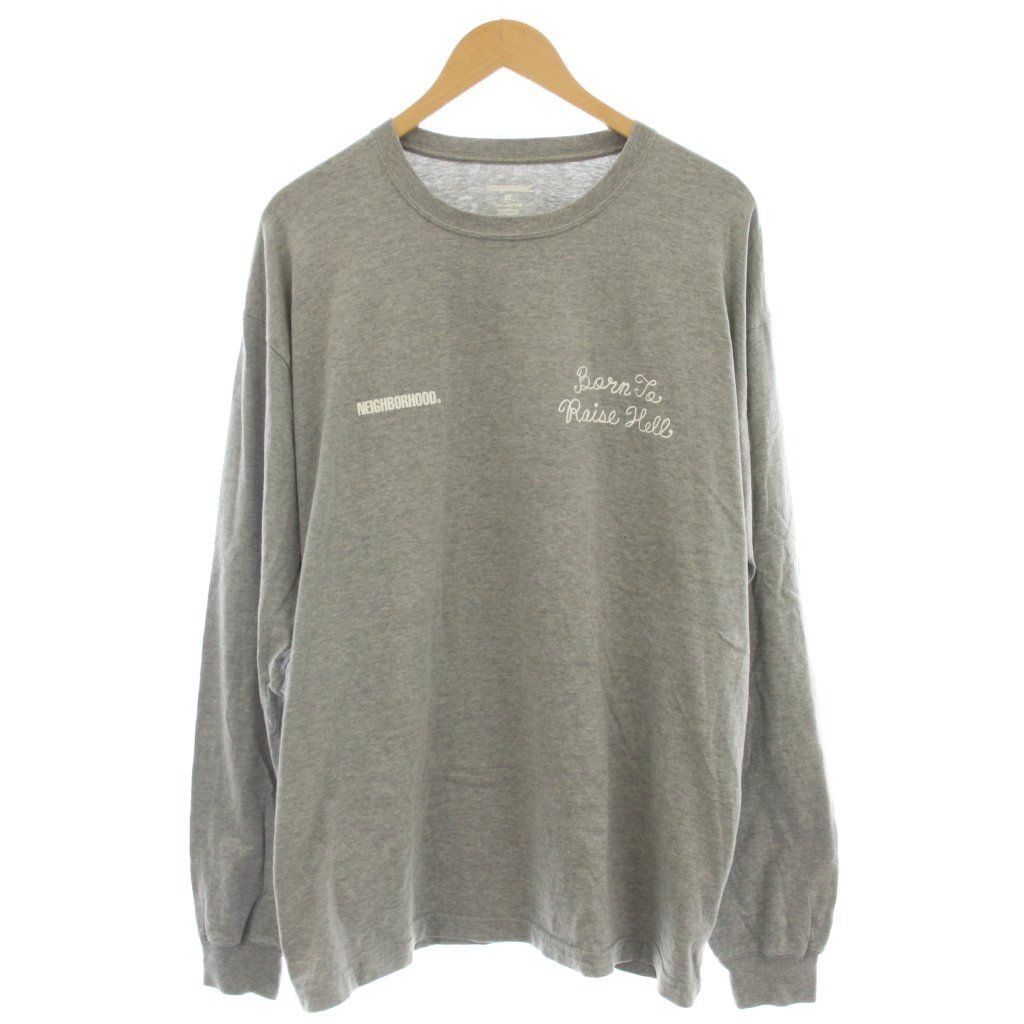ネイバーフッド NEIGHBORHOOD ロンT 長袖 Tシャツ ロゴ XL グレー /☆G