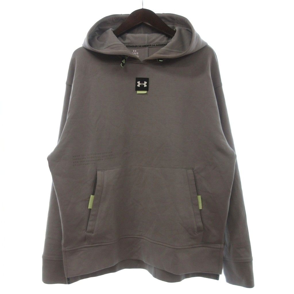 アンダーアーマー UNDER ARMOUR UAサミット ニット フーディー パーカー プルオーバー 長袖 1373797 L グレー ■GY28 ☆AA★