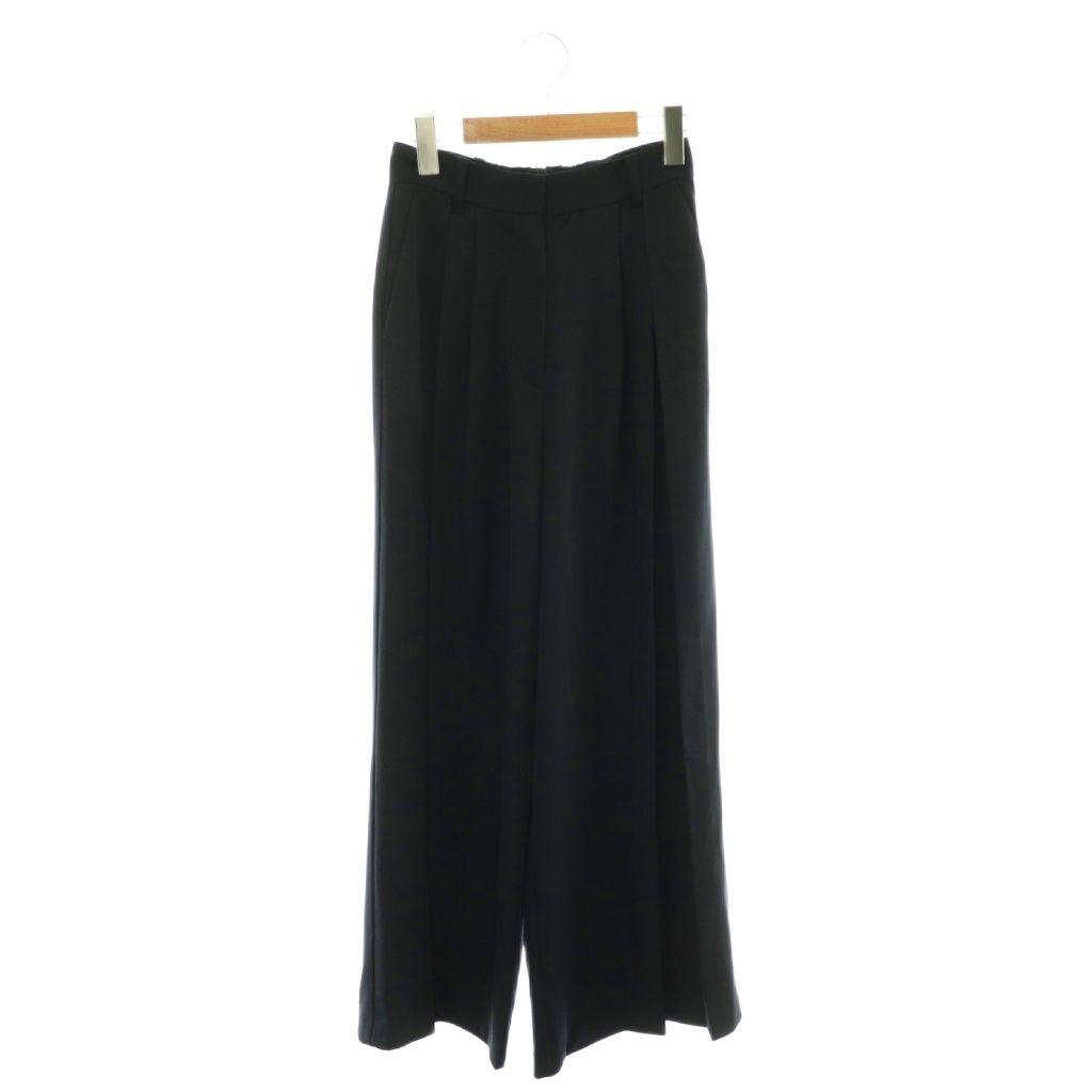 リグリーム regleam 26SS タックフレアワイドパンツ ジッパーフライ XS ネイビー /DO ■OS