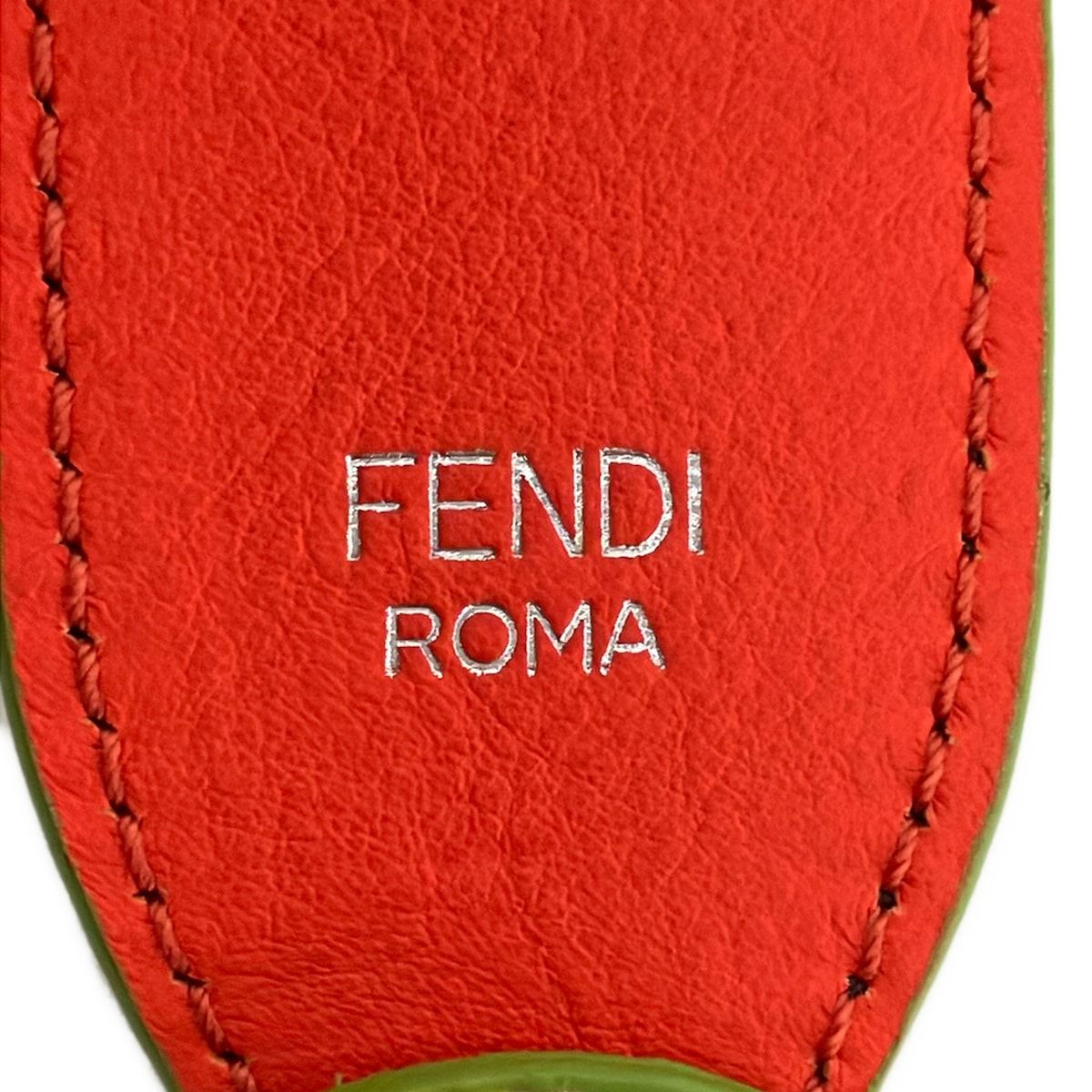 FENDI(フェンディ) ショルダーストラップ美品 ベージュ×レッド 