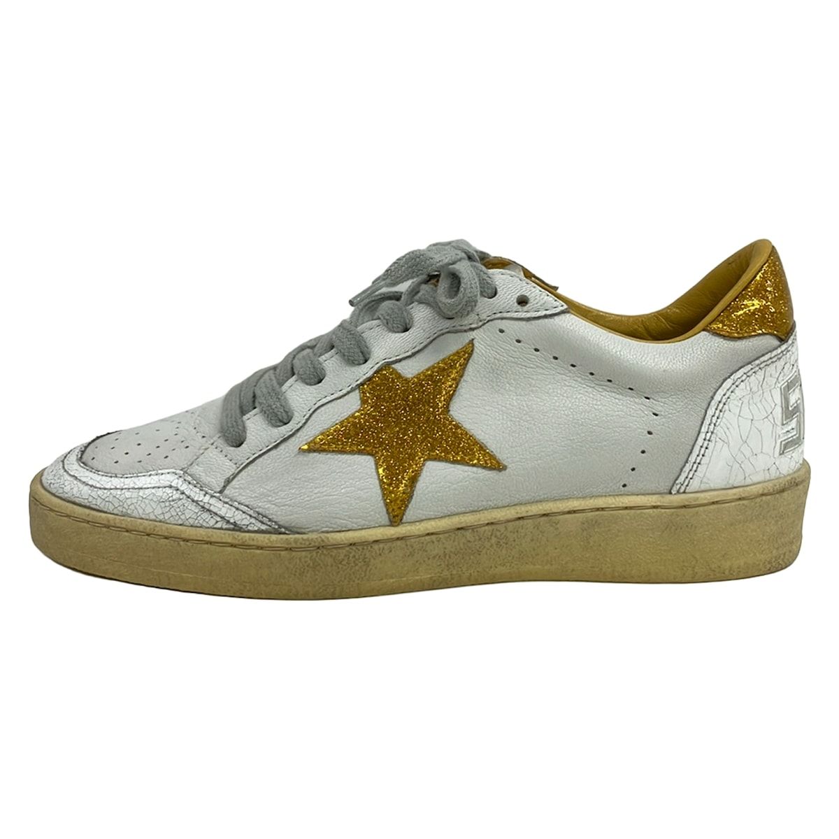 GOLDEN GOOSE(ゴールデングース) スニーカー 36 レディース 白×ゴールド スター レザー