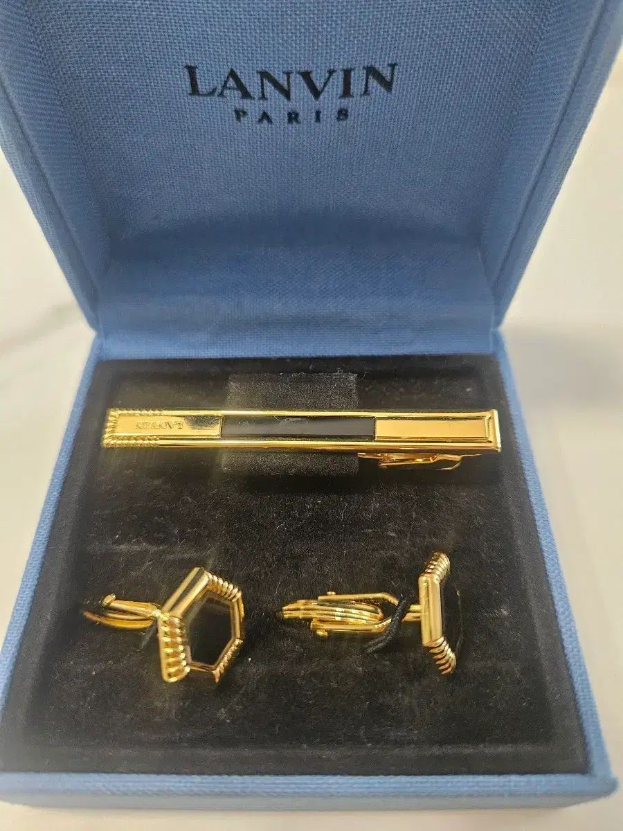 LANVIN ゴールド ネクタイピン カフス セット