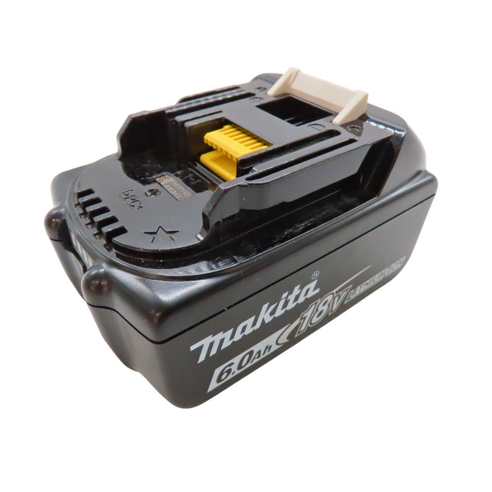 【中古】 Makita マキタ リチウムイオンバッテリー 18V 6.0Ah BL1860B 替えバッテリー 交換バッテリー 残量表示付 純正バッテリー 電動工具用 バッテリーパック A2602270