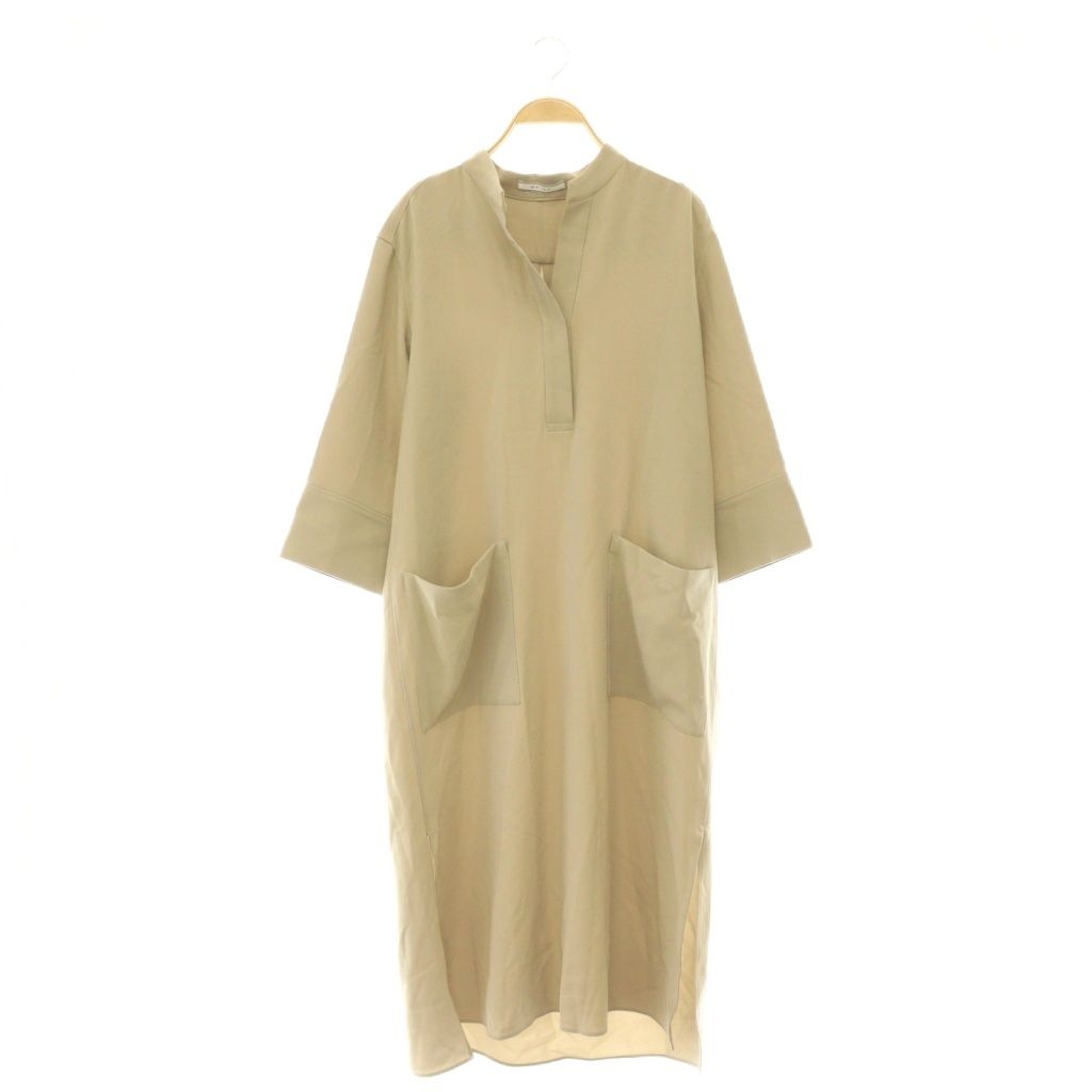 ベイジ BEIGE 25SS RUE クロスオーバーVネックワンピース ロング 4 ベージュ /CX ■OS