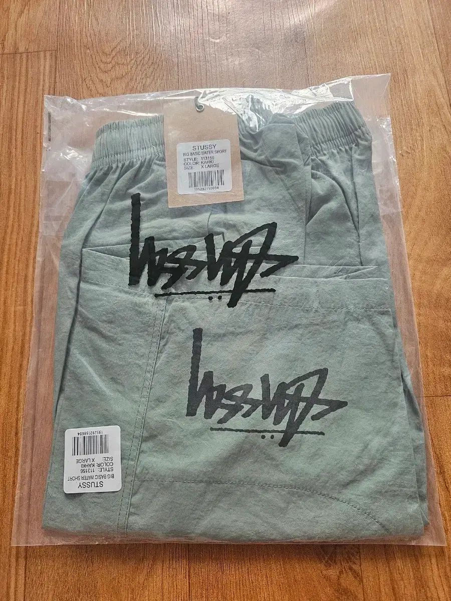 STUSSY BIG ベーシック ウォーター ハーフパンツ カーキ XL