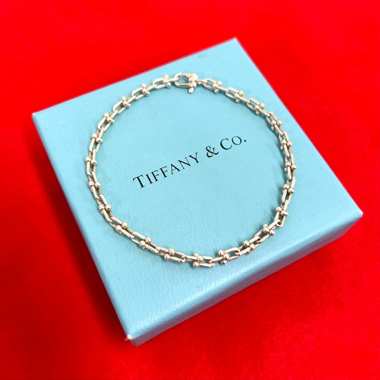 シルバー silver 925 ハードウェア ブレスレット/オールシルバー925 極 美品 TIFFANY&Co. ティファニー ハードウェア マイクロリンク