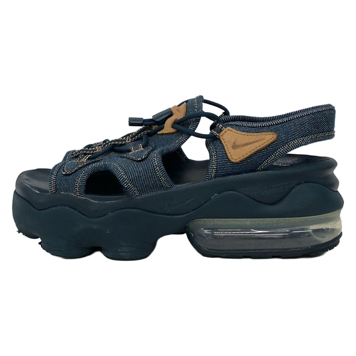 NIKE(ナイキ) サンダル 24 レディース エア マックス ココ HF1060-400 ネイビー×ブラウン ステッチ/オープントゥ/レースアップ レザー