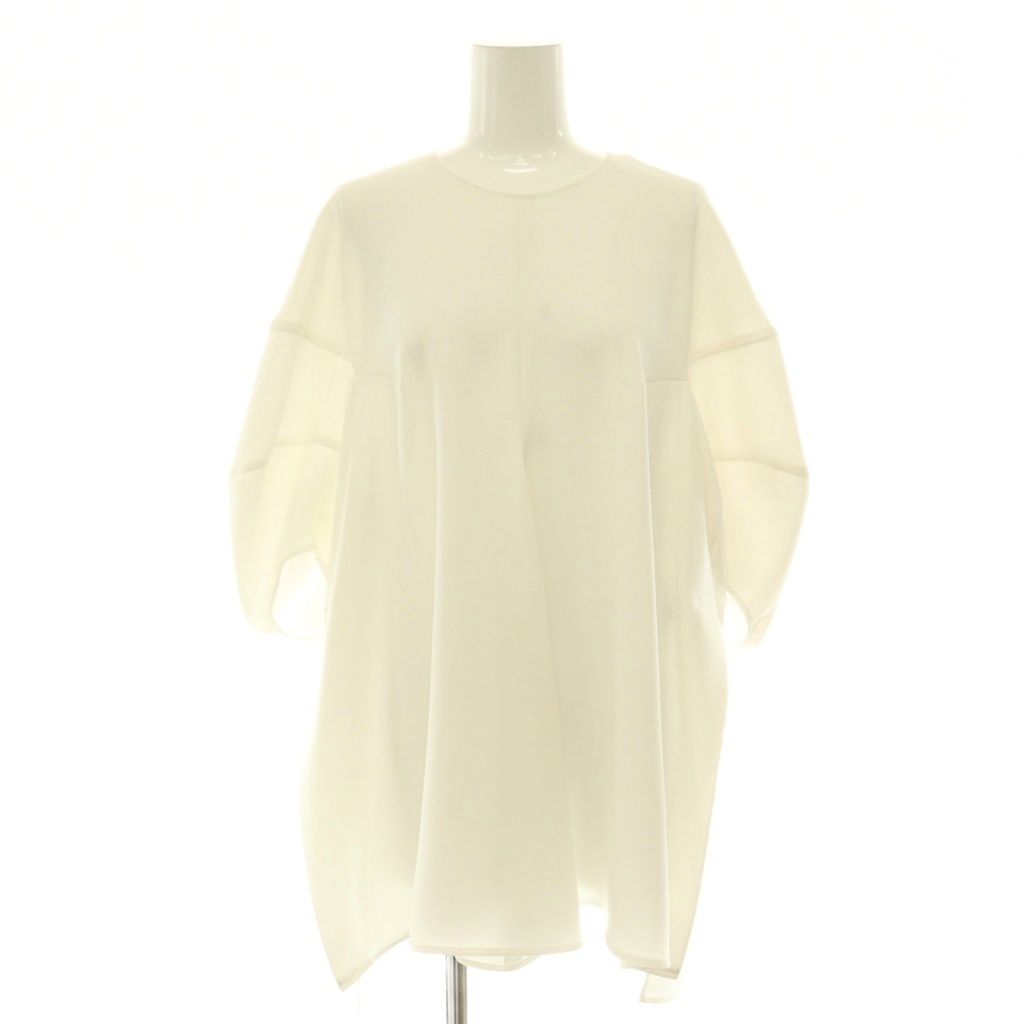 エンフォルド ENFOLD DRAPE SLEEVE T-SHIRT Tシャツ ブラウス フレア 38 白 /CX ■OS