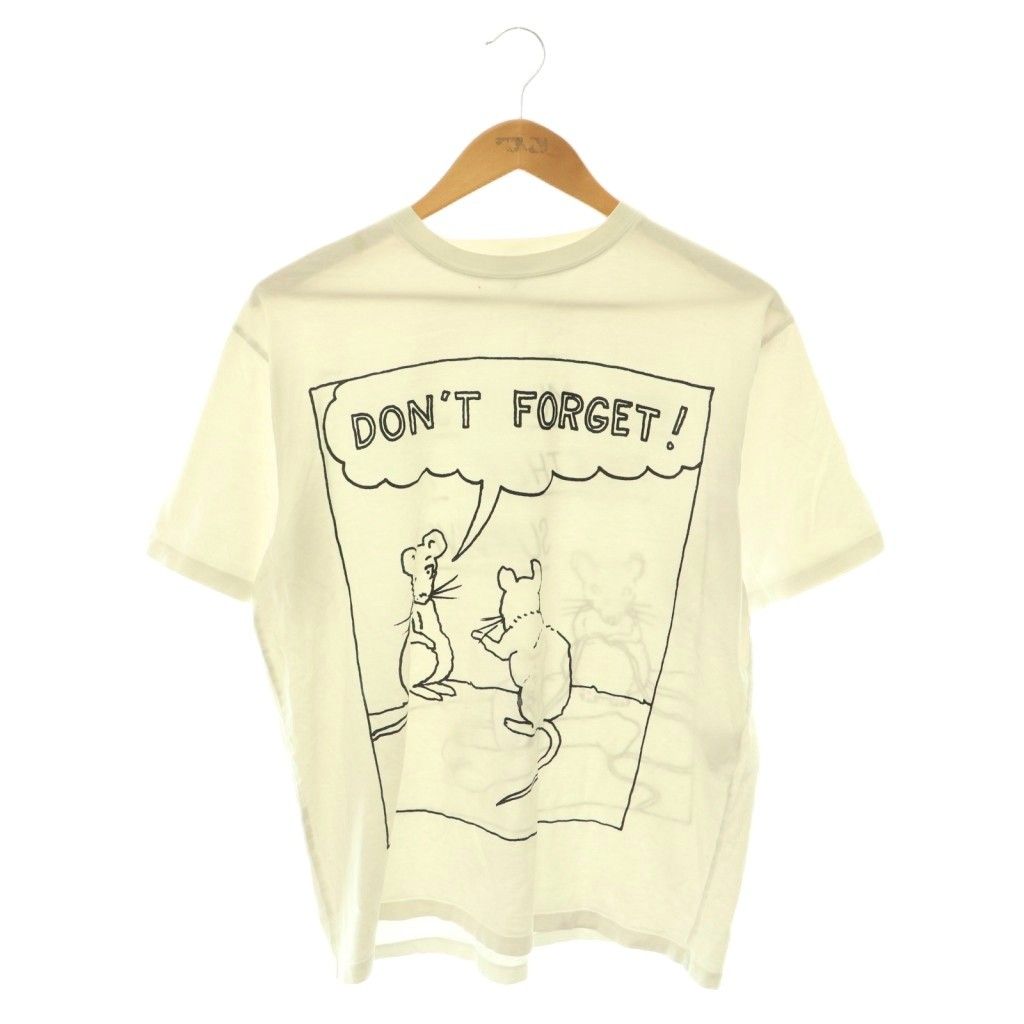 ロエベ LOEWE DONT FORGET プリント Tシャツ カットソー 半袖 XXS 白 ホワイト /SY ■OS ■SH