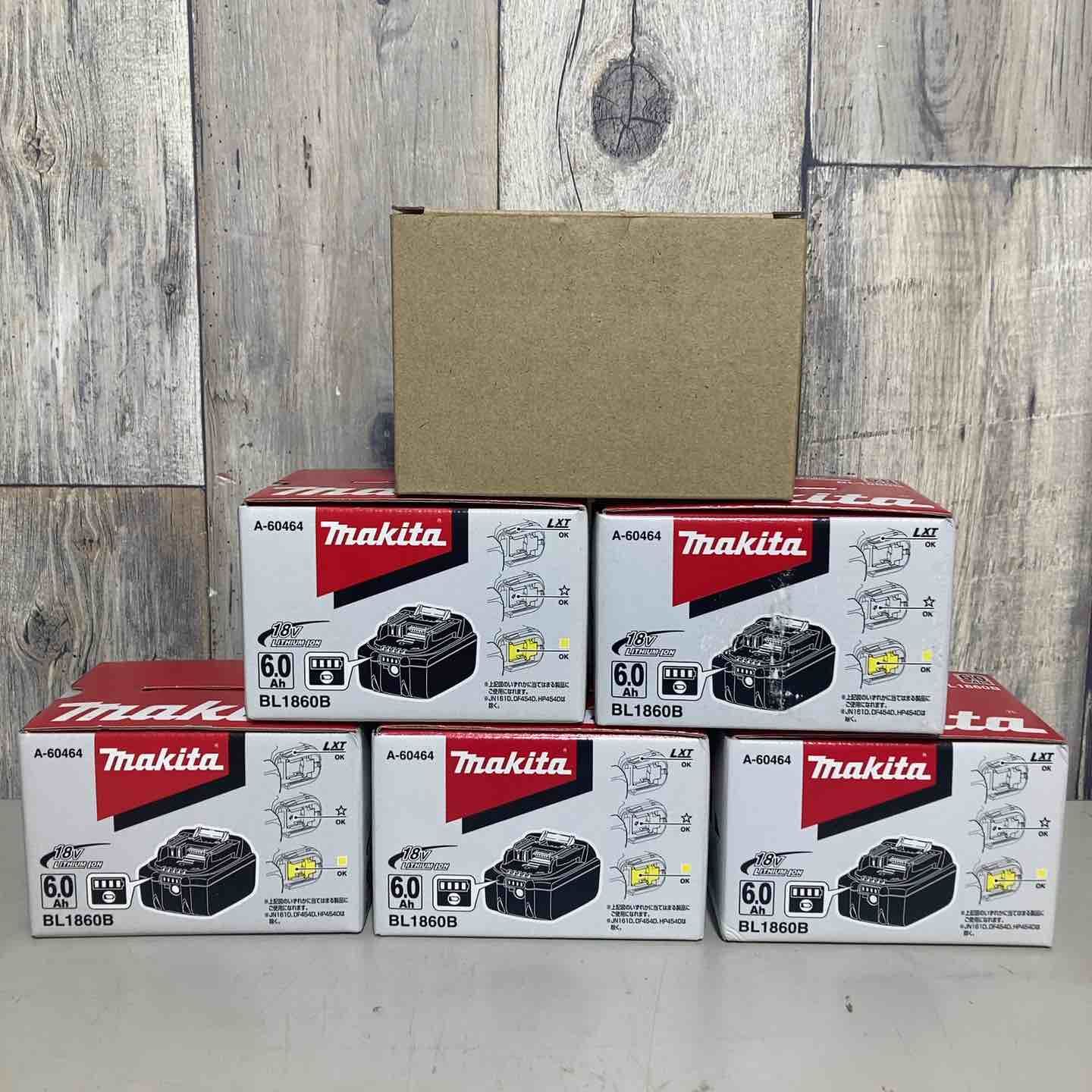 ▼マキタ(makita) リチウムイオンバッテリー 18V/6.0Ah BL1860B6個セット 純正品【戸田店】