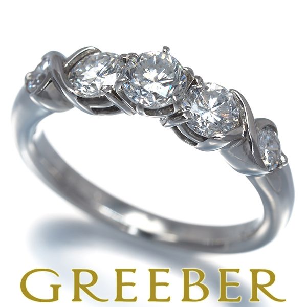 ダイヤ ダイヤモンド 0.362ct/0.73ct 5P リング Pt900 #194066