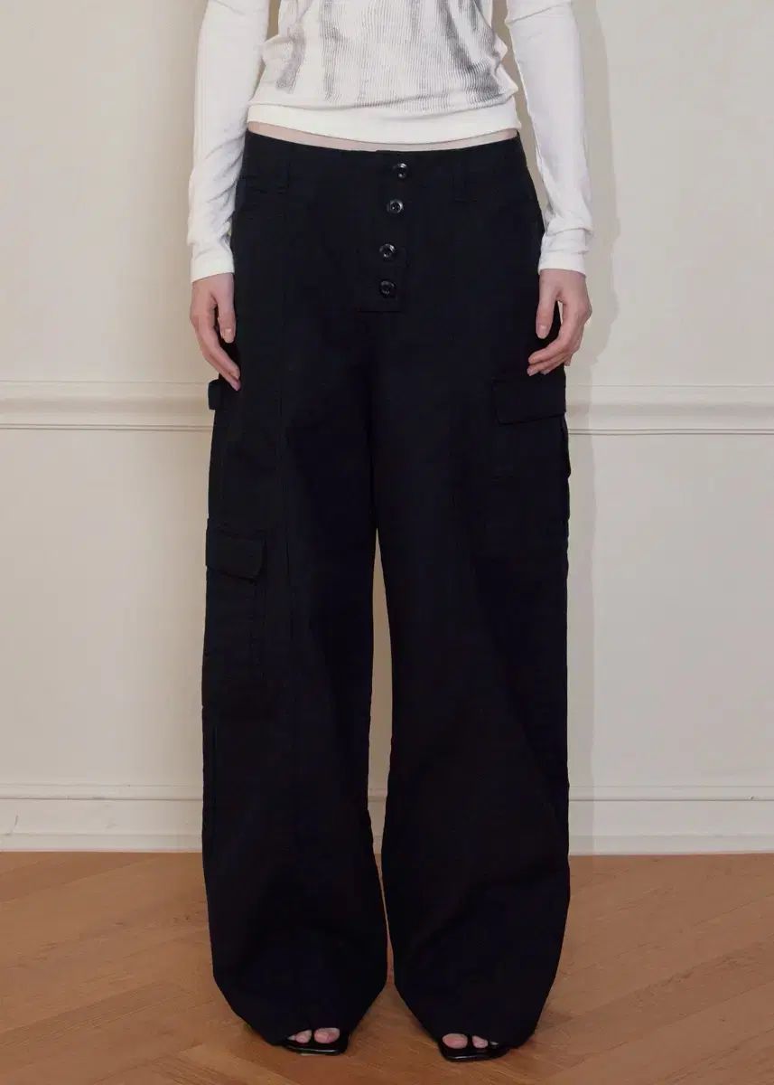 BOHEMSEO ボヘミアンソウル パンツ BUTTON FLY STRAP PANTS BLACK