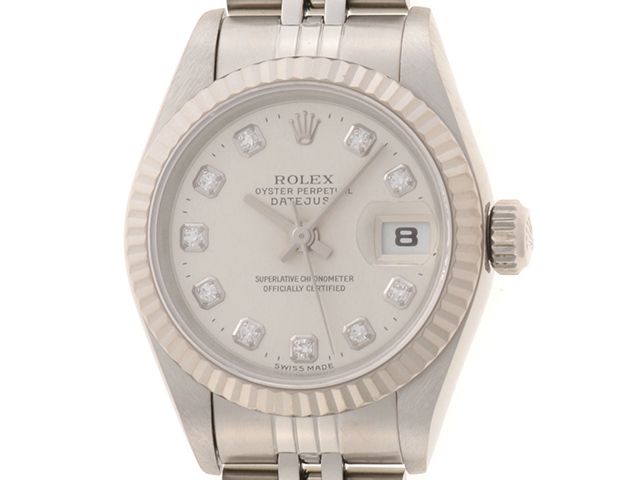 ROLEX ロレックス デイトジャスト　69174G 腕時計 ステンレス/ K18WG 自動巻き シルバー/10PD文字盤【中古】471