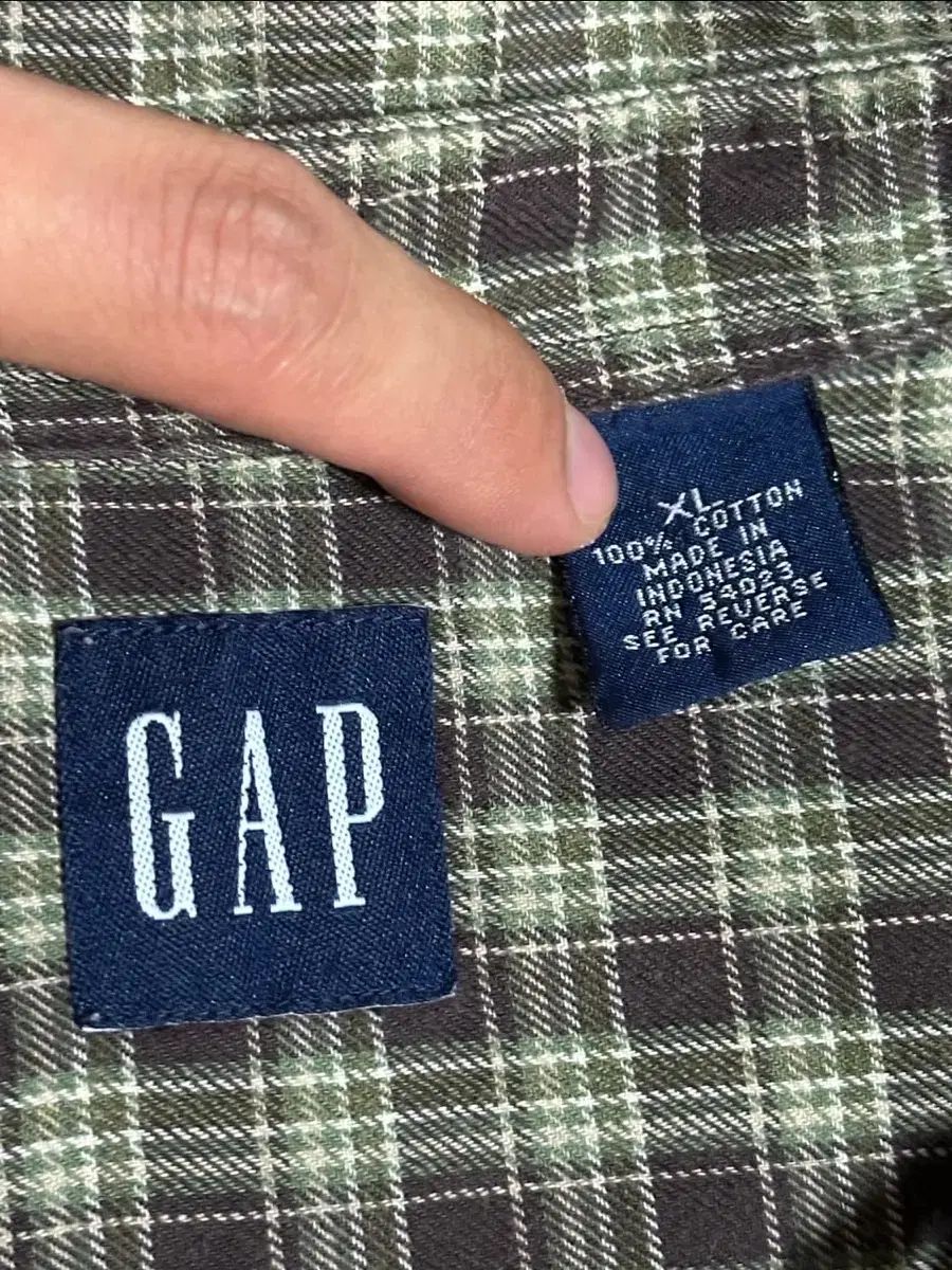 90s オールドGAP フランネル シャツ XL
