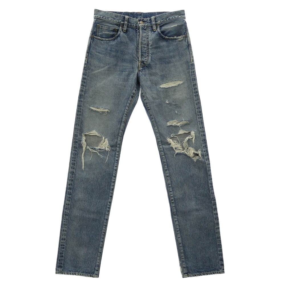 MINEDENIM マインデニム 2104-1002-86-312 FPK105N Standard Straight ボタンフライ 5ポケット ストレート ジーンズ デニム パンツ インディゴブルー系 8【中古】