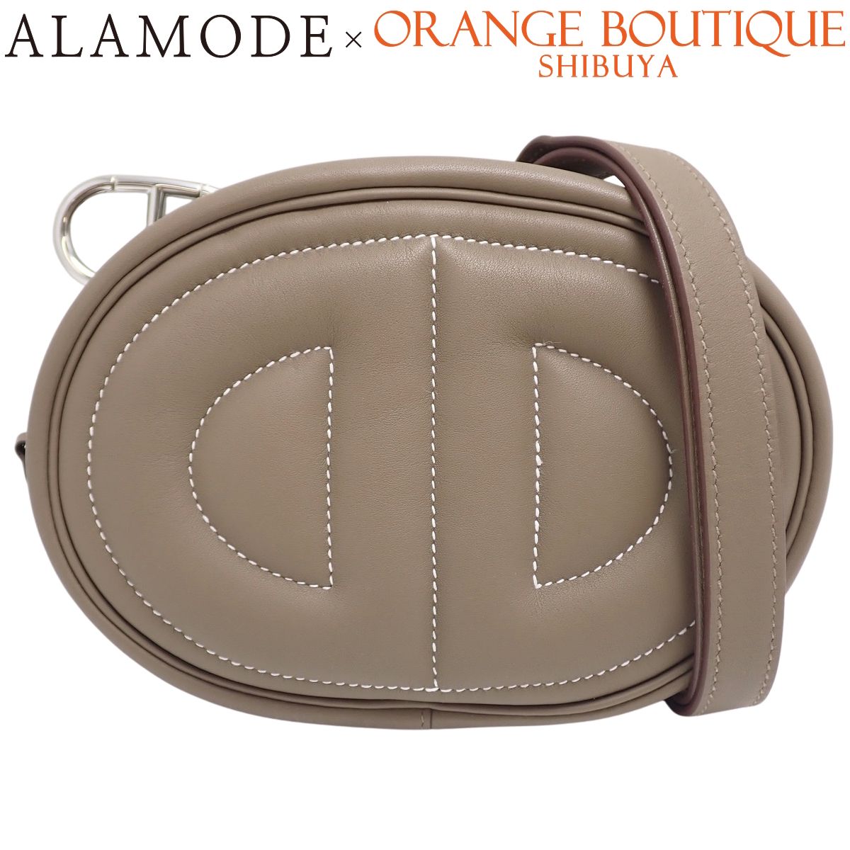 HERMES(エルメス) インザループ ヴェルソ エトープ/エトゥープ グレージュ ヴォースイフト パラジウム金具 シルバー金具 B刻印 ウエストバッグ/ボディバッグ ショルダー ウエストポーチ レディース 40101819041【中古】【アラモード】
