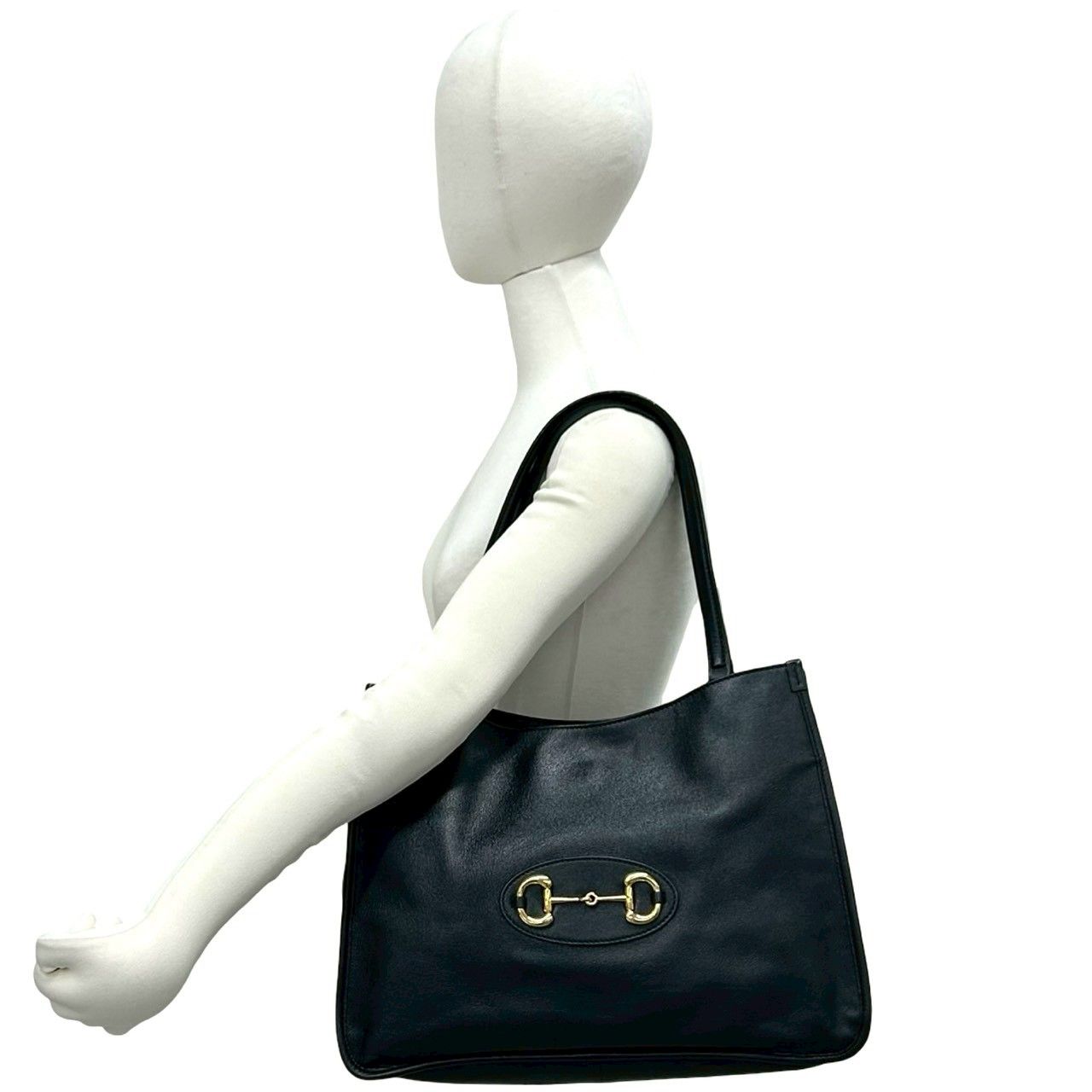 極 美品 GUCCI グッチ ホースビット 1955 金具 レザー 本革 トート 