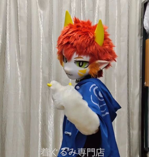 犬　猫　着ぐるみ ヘッド全頭　ヘッド ケモノ ファースーツ ぬいぐるみ コスプレ コスチューム Kurumi 一点物 C118