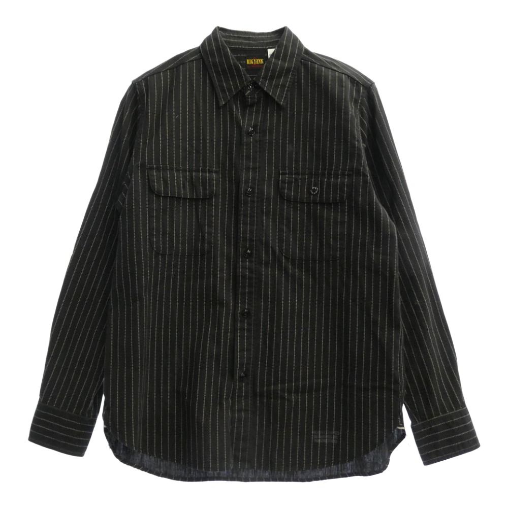 WACKO MARIA ワコマリア BIG YANK WABASH STRIPE ウォバッシュ ストライプ シャツ　 ブラック系 S【中古】