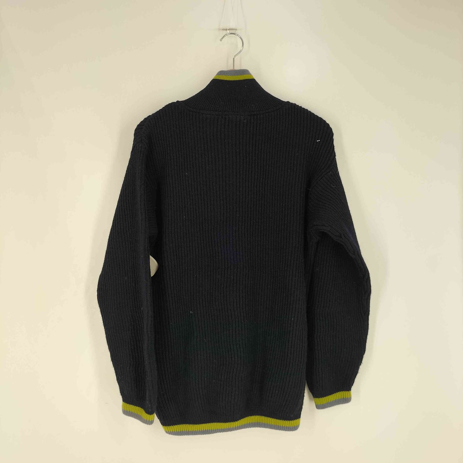 ステューシー Stussy 90S 紺タグ SSリンクロゴ 畦編み ハーフジップ 
