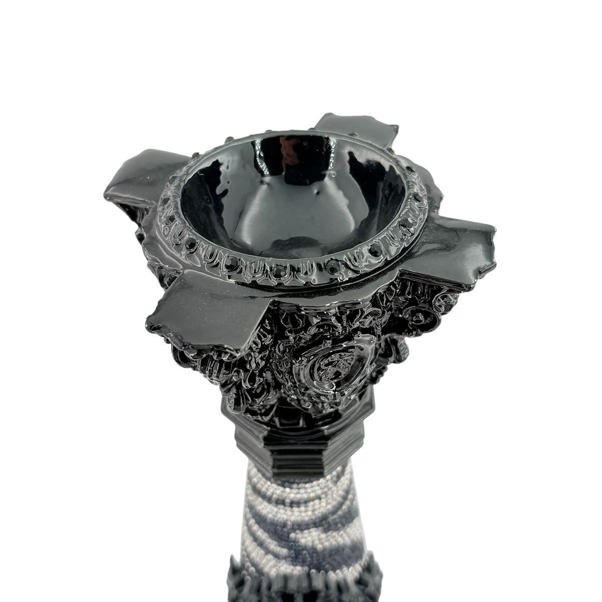中古】フィリコ Fillico 空ボトル 黒 ラインストーン 飾りボトル 置物