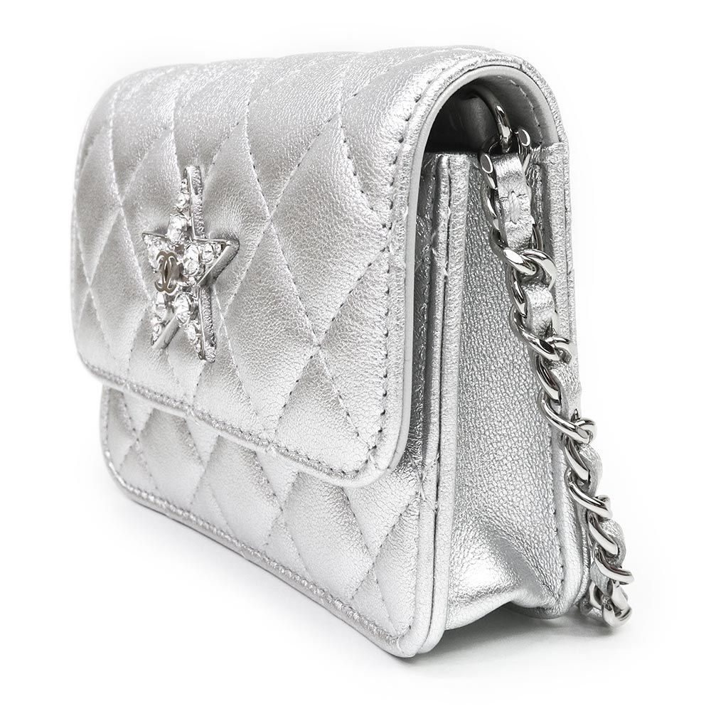 ＊*し様 未使用 CHANEL マトラッセ ココマーク ラインストーン ジップコ シャネル ココマーク マトラッセ チェーン 非売品 顧客限定品 スター