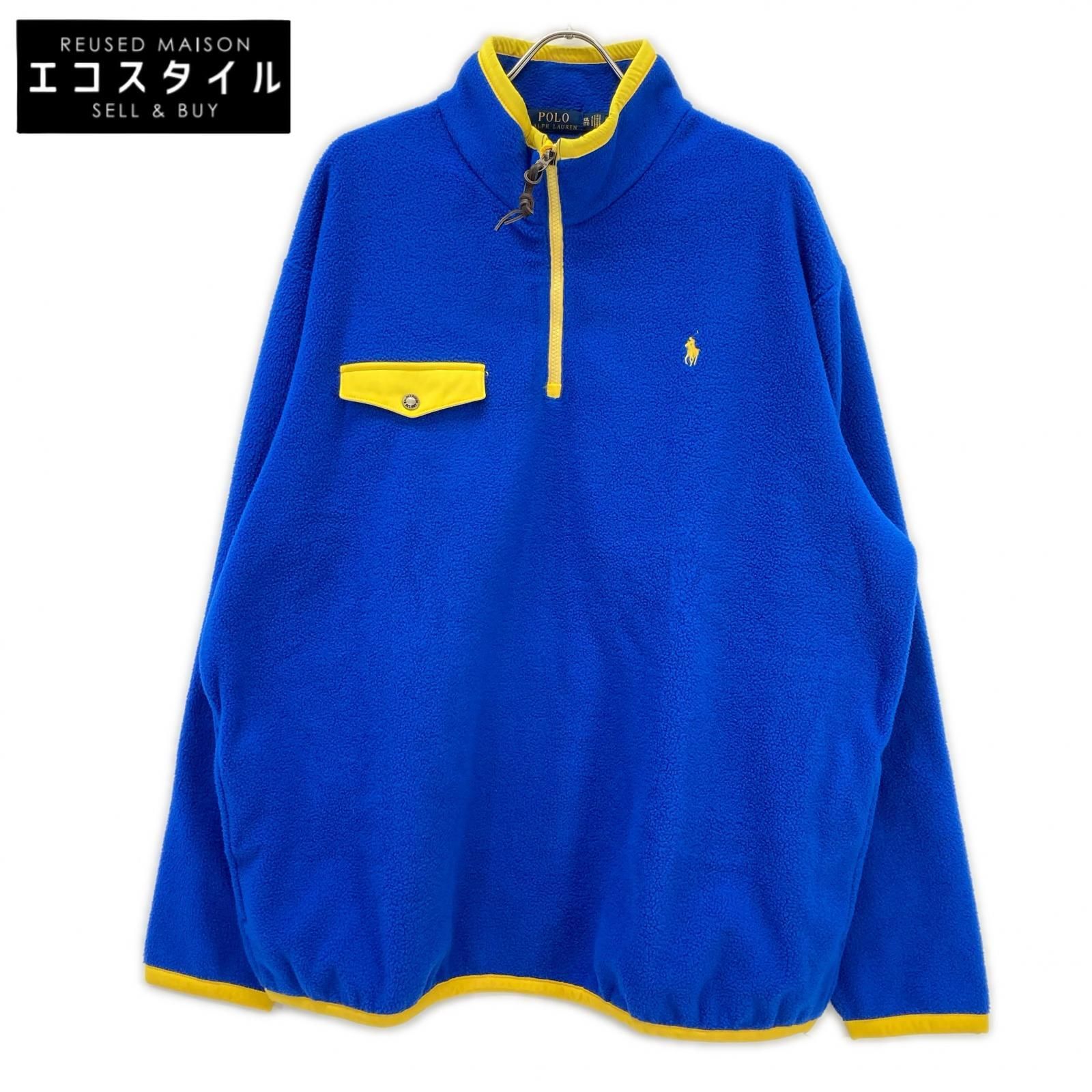 POLO RALPH LAUREN　ポロ ラルフローレン　ブルー フリース ハーフジップ プルオーバー　XXL