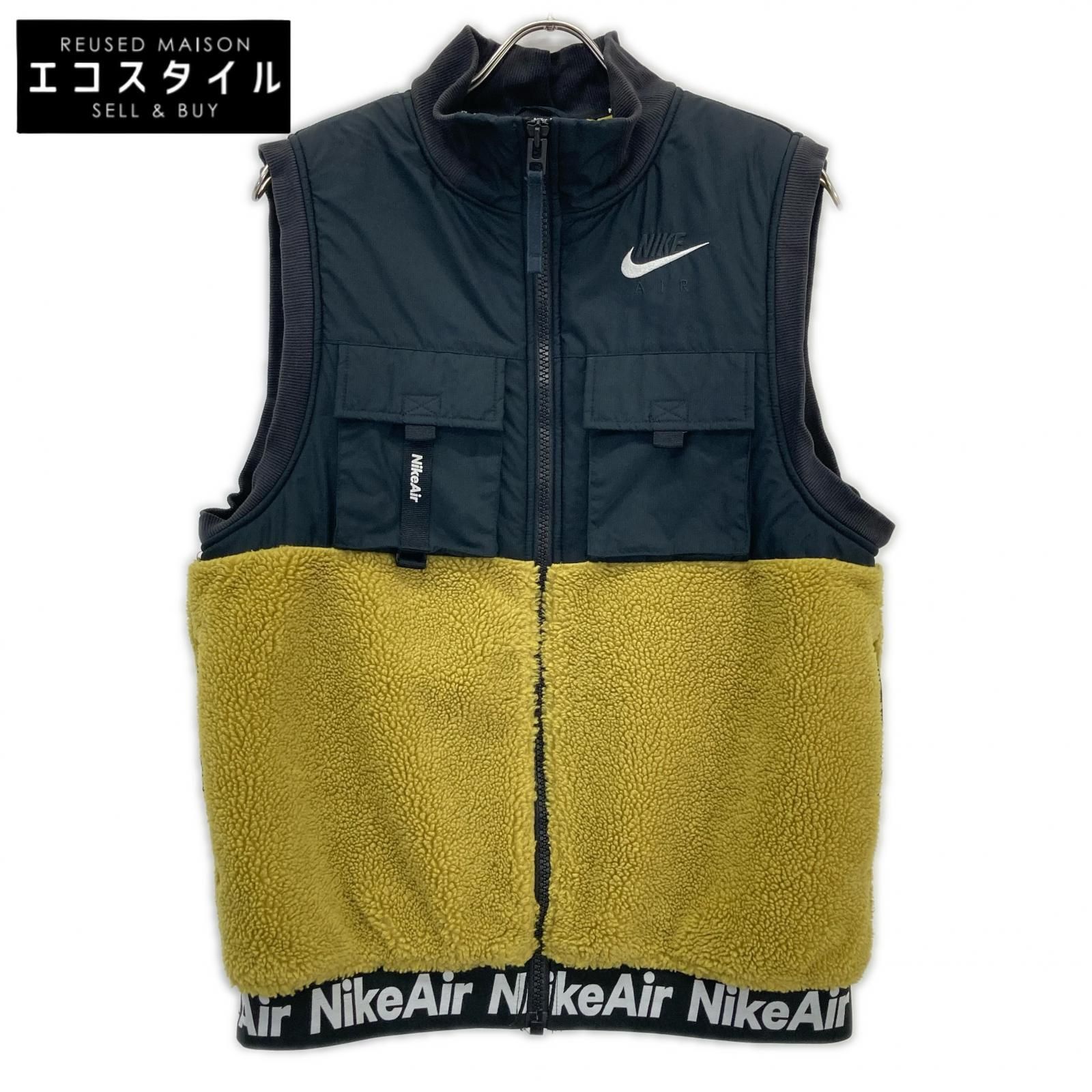 NIKE　ナイキ　ブラック×イエロー シンセティック ウィンターフィル ボアベスト　M