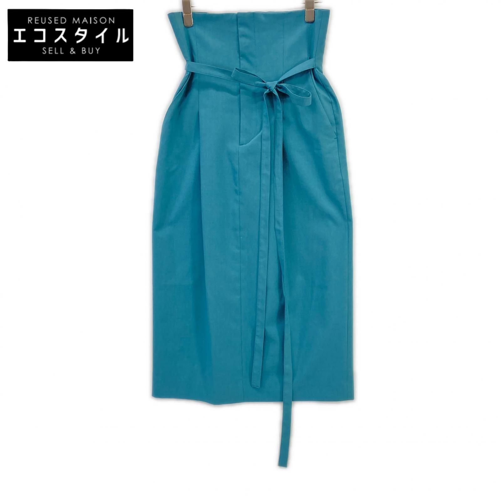 HYKE ハイク 24SS アクアブルー WEATHER HIGHT-WAISTED SKIRT 1