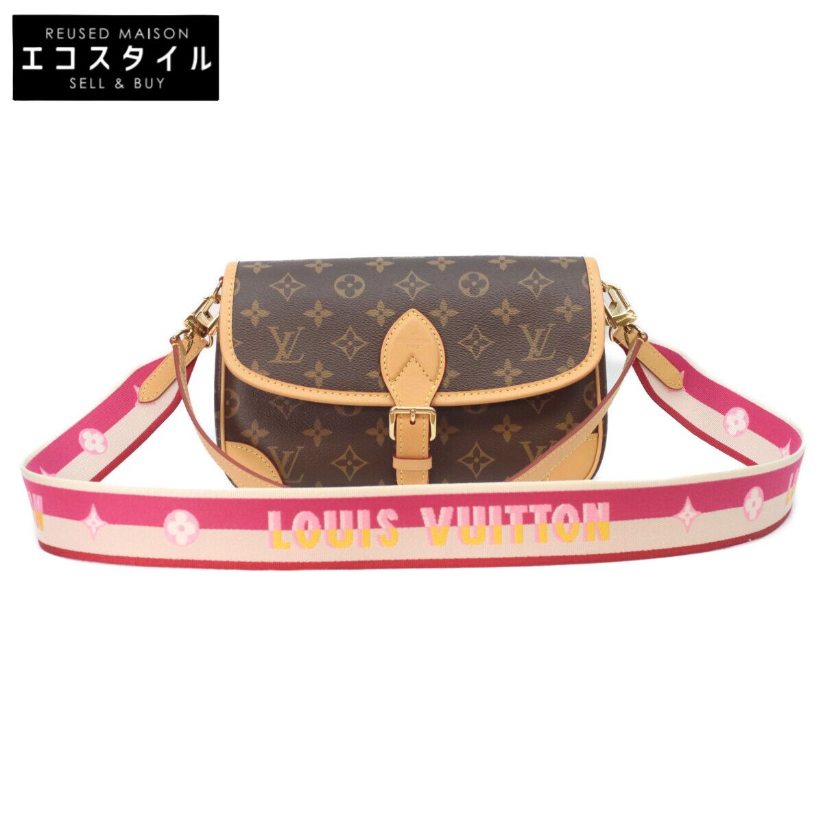 LOUIS VUITTON ルイヴィトン M46049 モノグラム フューシャ ディアヌNM PM 新品同様