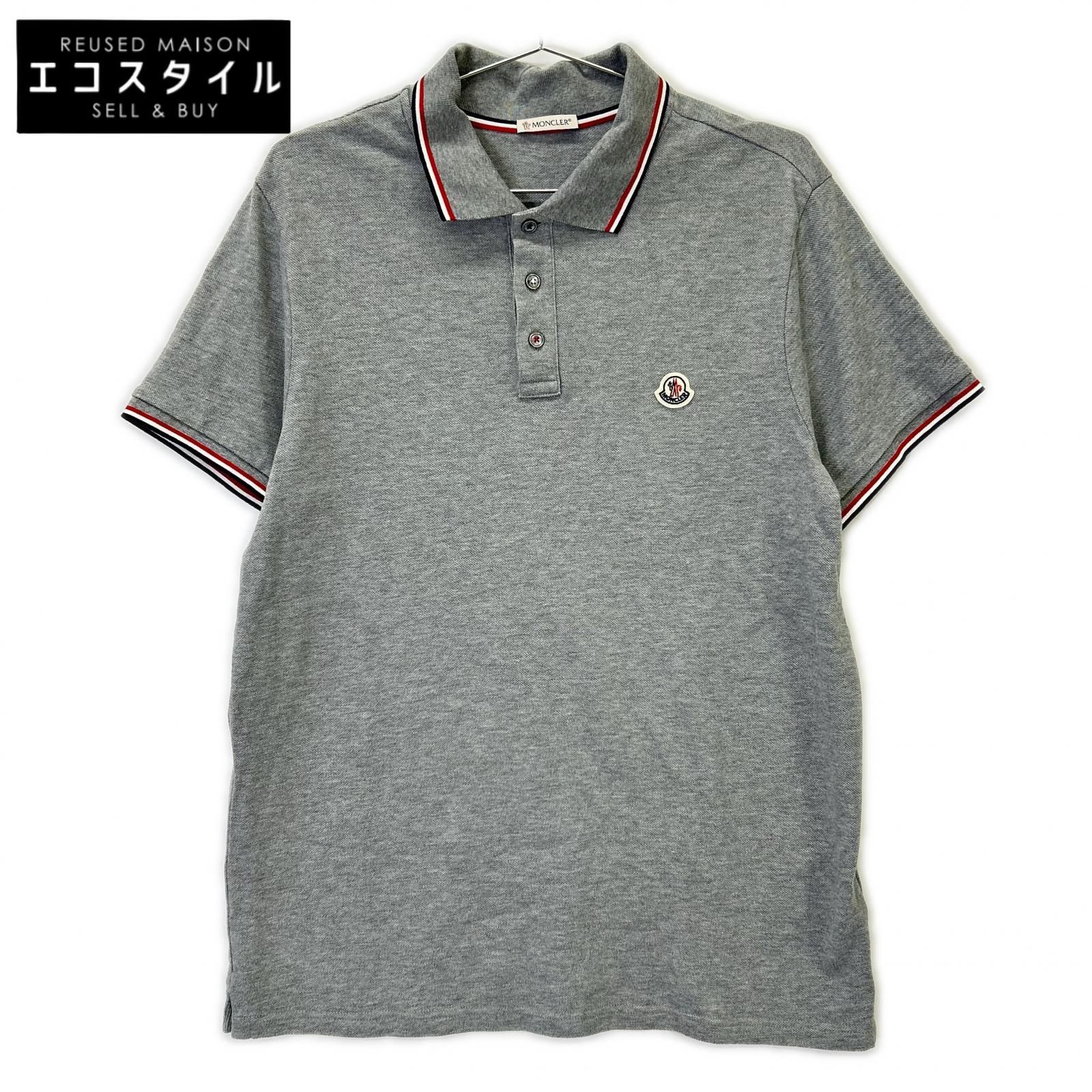 MONCLER　モンクレール　20年製 グレー MAGLIA POLO MANICA CORTA ポロシャツ　L