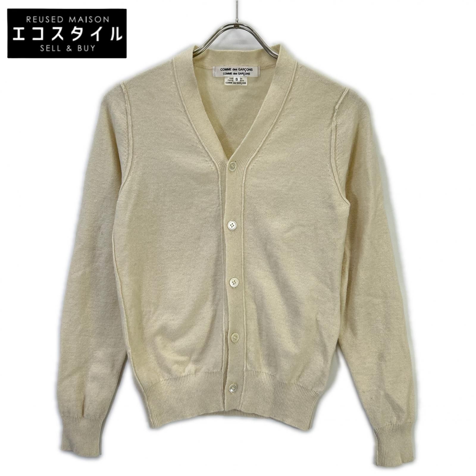 COMMEdesGARCONS COMMEdesGARCONS　コムデギャルソンコムデギャルソン（コムコム）　RB-N504 アイボリー ニット カーディガン　S