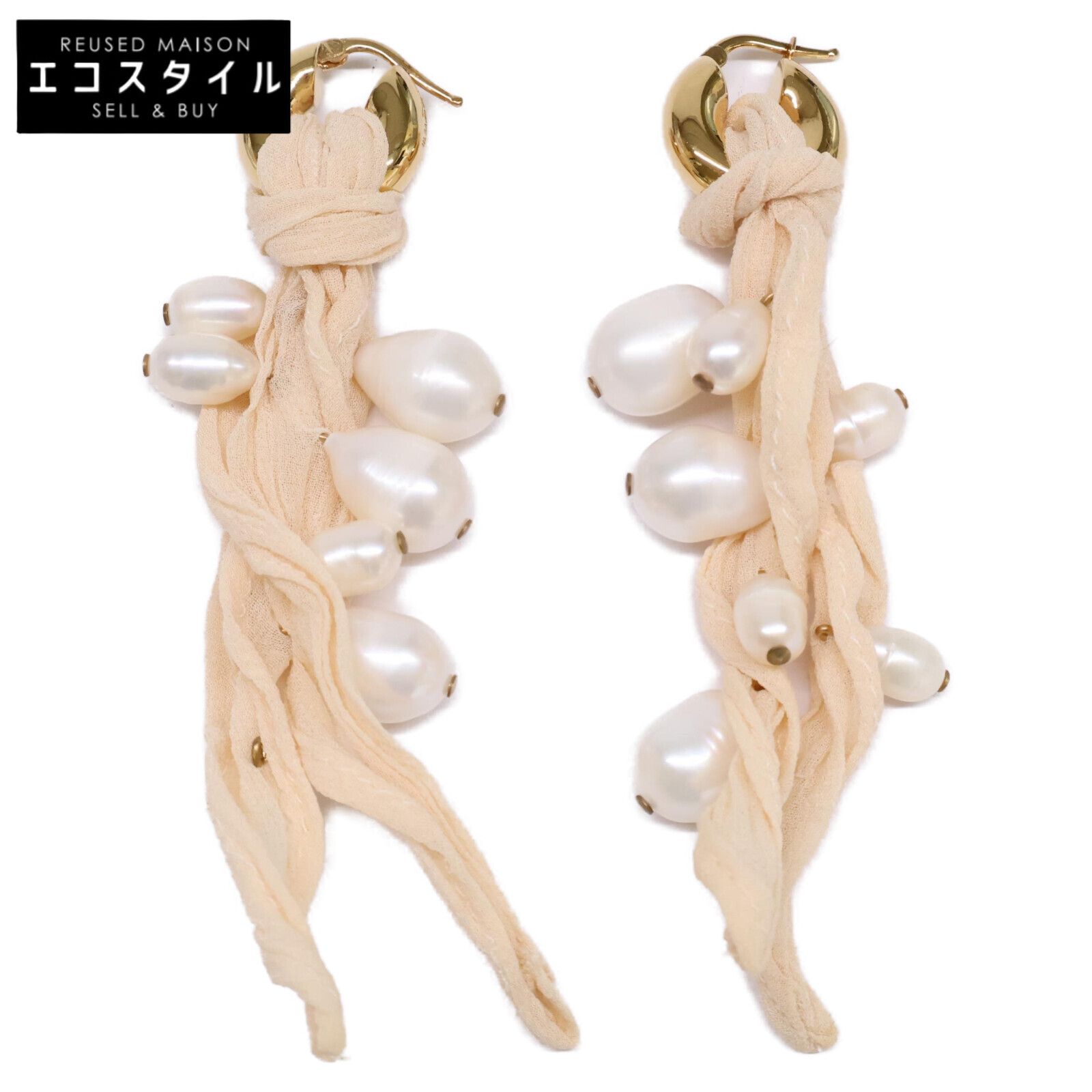 JIL SANDER　ジルサンダー　パール ファブリックリボン フープ