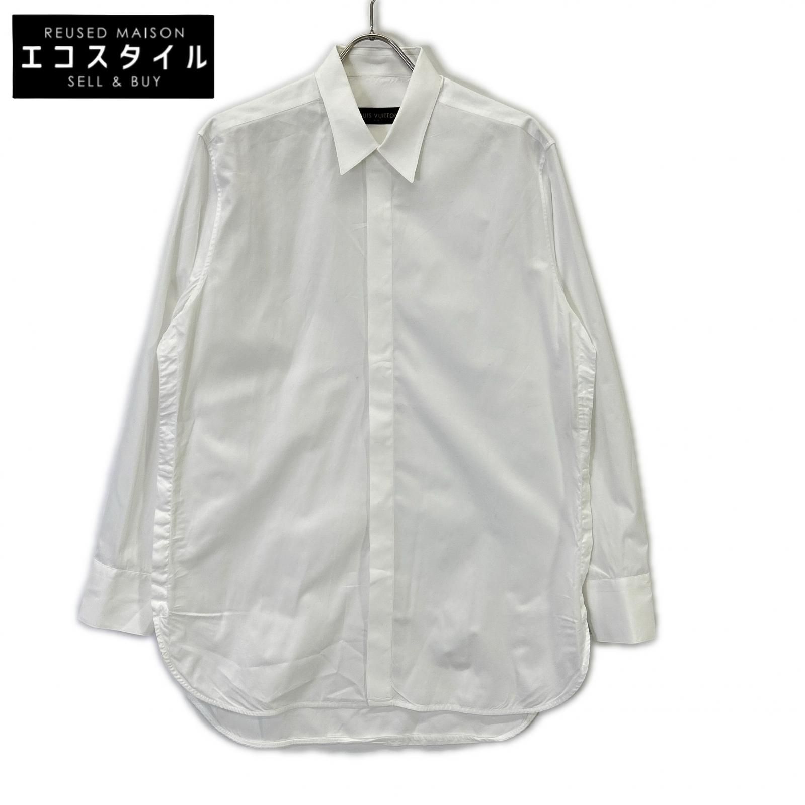 LOUIS VUITTON　ルイヴィトン　RM172 BIT HDS80W 17AW ホワイト コットン 長袖シャツ　M