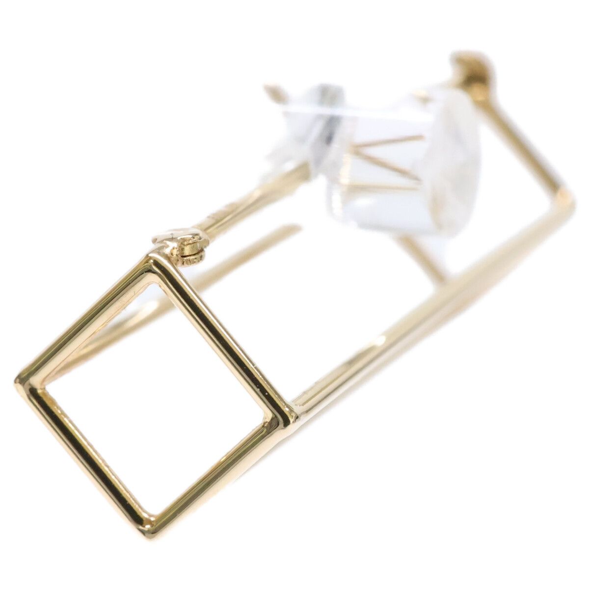 shihara シハラ 美品 750YG Rectangle Pierce 30/レクタングルピアス30 