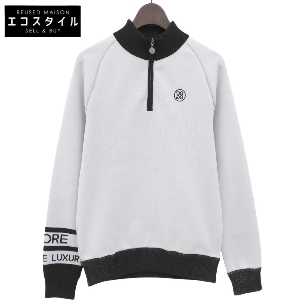 G/FORE　ジーフォア　美品 ハーフジップ トラックトップ トップス レディース グレー×ブラック 073215753　36