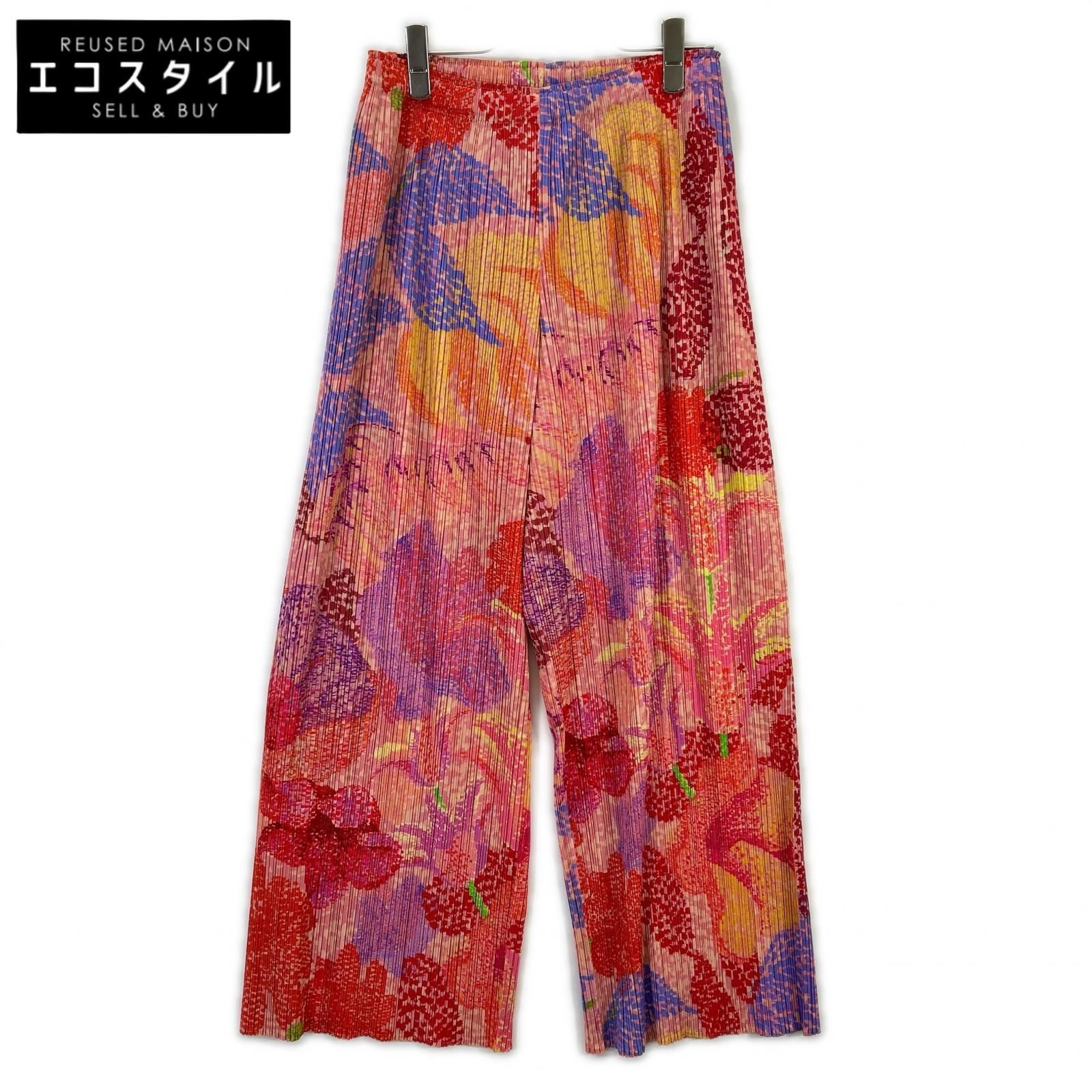 PLEATS PLEASE　プリーツプリーズ　26SS PP61JF694 ピンク FOGGY FOREST ストレートパンツ　4