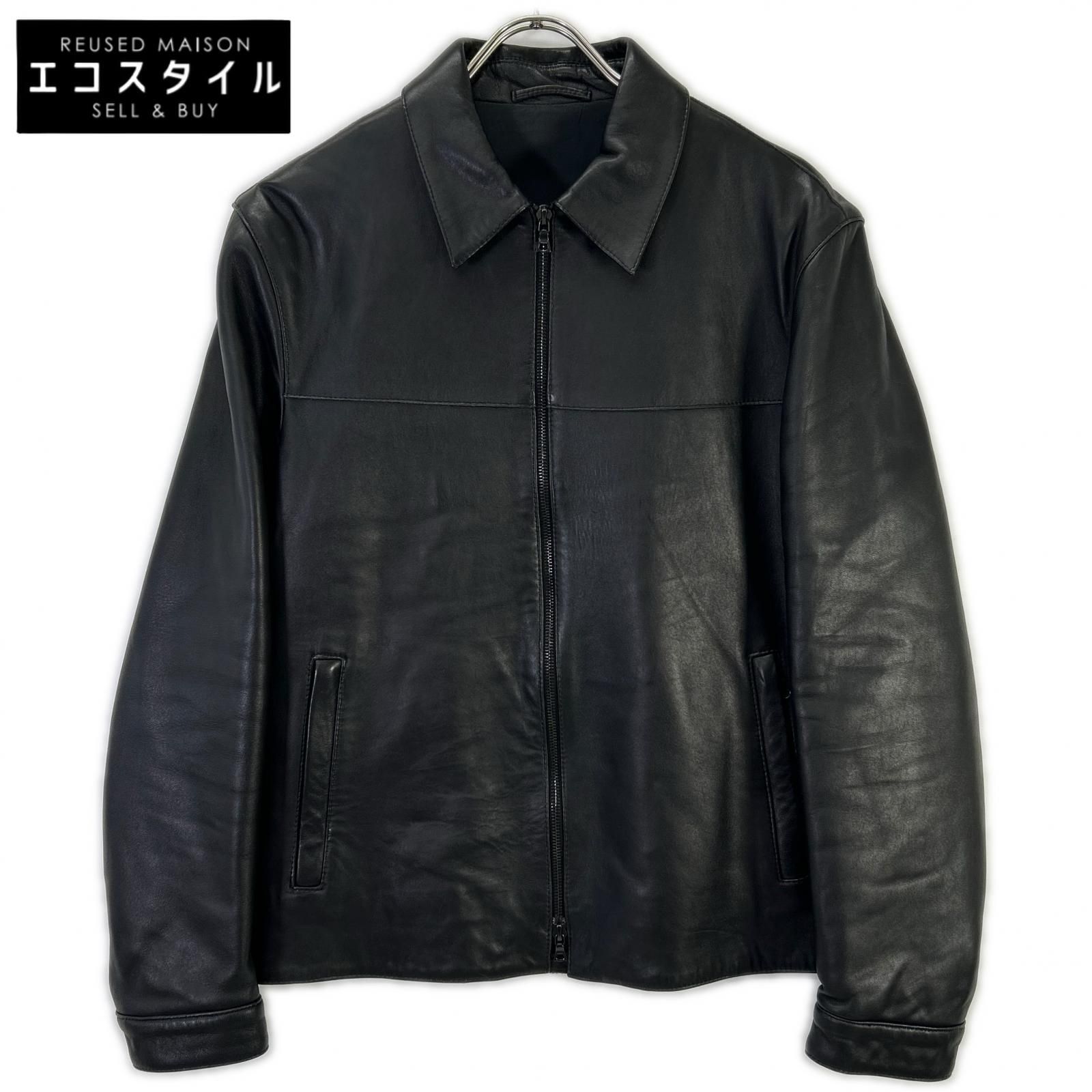 Neil Barrett　ニールバレット　ブラック シープスキン ジップジャケット